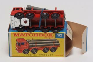 B06 Vintage 1960 ' s Lesney Matchbox 10 Pipe Truck w/ F Box 4
