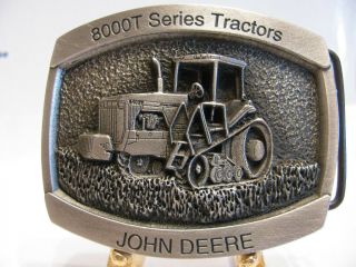 John Deere 8400t 8300t 8200t 8000t Series Ag Crawler Tractor Pewter Belt Buckle