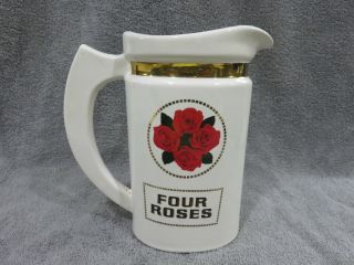 Vintage Four Roses Bourbon Whiskey Whisky Ceramic Pitcher Mug Barware