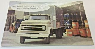 Rare 1964 Chevrolet Jobmaster Trucks Promotional Postcard Real Deal Vintage