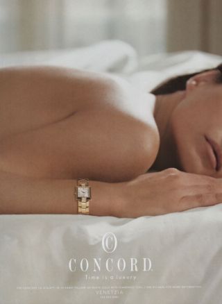 1999 Concord La Scala Watch Time Is A Luxury Vintage Print Watch Ad