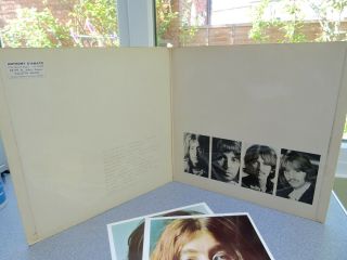 THE BEATLES WHITE ALBUM MONO 1st UK PRESS TOP LOADER,  POSTER,  2 CARDS,  NUMBERED 6