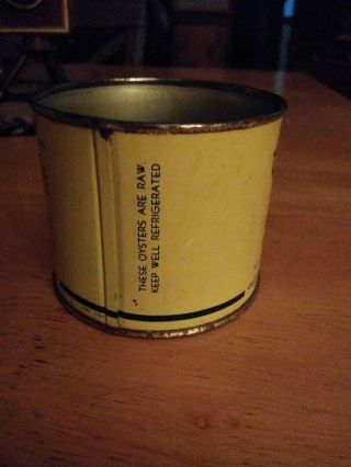 Vintage Rare Hard To Find Christy ' s Oysters Tin Can 12 Oz Crisfield Maryland 4