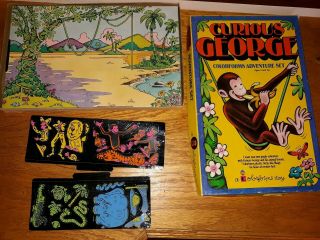 Vintage 1978 Curious George & Friends Colorforms Adventure Set Collectible