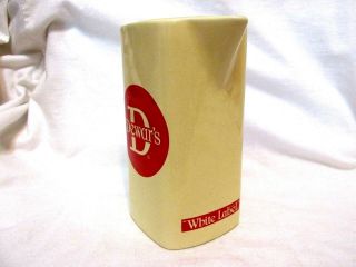 Vintage Dewar ' s White Label Advertising Barware Pitcher Pub Jug EUC 2