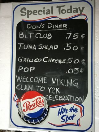 Pepsi Cola Special Today Pepsi Cola Hits The Spot Store Chalkboard Sign