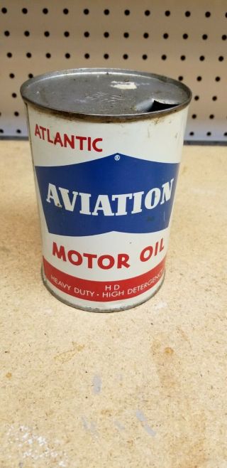 Atlantic Aviation Motor Oil Can
