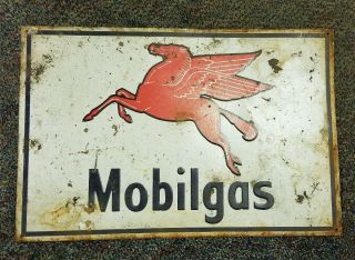 Vintage Mobilgas Tin Sign Gas And Oil