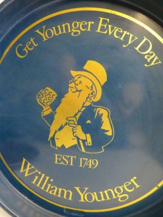 Vintage Really Old Beer Tray Get Younger Every Day