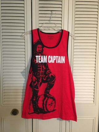 Captain Morgan Team Captain Sleeveless Red And Black Tank Top Size Large