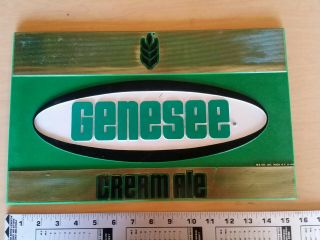Vintage 1970 ' s Genesee Cream Ale Sign VTG Beer sign Green & Gold 2