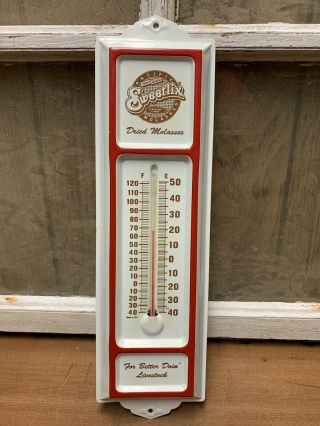 Vintage Sweetlick Molasses Advertising Thermometer Feed Livestock Cattle Dairy