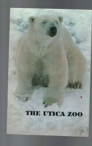 Utica Zoo 1984 Booklet Ny Polar Bear Deer Zebra Alligator Tiger