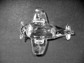 Vintage Glass Candy Container - - Airplane P - 51 Us Fighter Plane - - Victory 1940s
