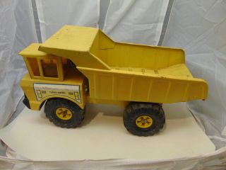 Vintage Tonka Metal Dump Truck Turbo Diesel Xmb - 975 Yellow Color Movable Bed