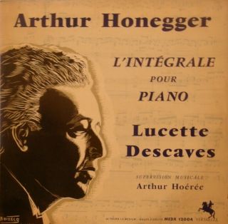 Mega Rare Org French Piano Lp Lucette Descaves Plays Honegger On Versailles
