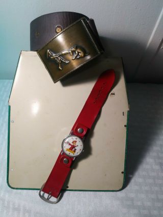 Vintage Buster Brown Watch And Belt Buckle W Belt