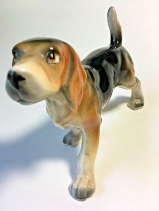 Vintage Ceramic Walking Beagle Dog Lover Figurine Sculpture Collectible - Japan
