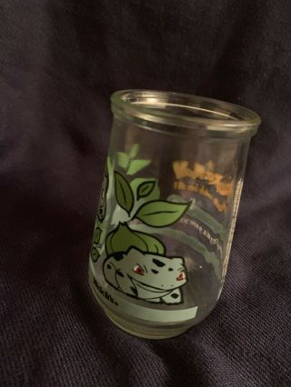 Pokemon 01 Bulbasaur Welchs Jelly Jar Juice Glass 1999 Nintendo Collectible Cup 3