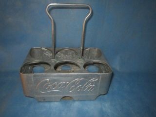 Vintage Aluminum Coca Cola Coke 6 Pack Bottle Carrier