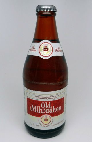 Vintage With Cap Old Milwaukee Beer 12oz Bottle Stroh 