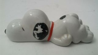 Vintage Peanuts Snoopy Solid Ceramic Paperweight United Feature Syndicate 1966
