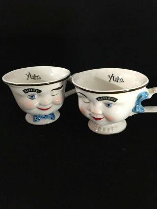 1996 Limited Edition Baileys Mr Mrs Winking Cup Set | His/hers Boy/girl Mug