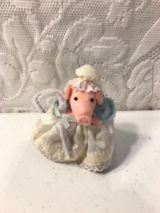 Vintage The Little Mouse Factory Usa Hand Dressed Pigs Little Bo Peep Shepard