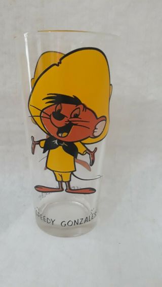 Vintage 1973 Pepsi Collectors Series Looney Tunes Speedy Gonzalez 16 Oz Glass Wb
