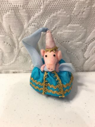 Vintage The Little Mouse Factory Usa Hand Dressed Pigs Princess Fairy Tales Blue