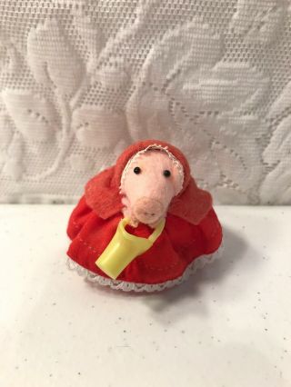 Vintage The Little Mouse Factory Usa Hand Dressed Pigs Red Riding Hood Tales