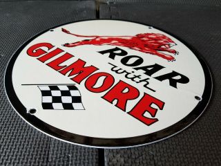 VINTAGE ROAR WITH GILMORE W/ LION & FLAG 11 3/4 