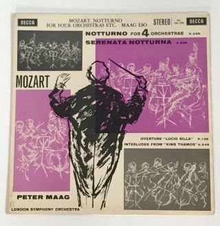 Uk Decca Sxl 2196 Ed1 Lp Maag Lso Mozart Notturno For 4 Orchestras