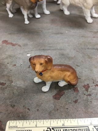 Pre 1900 Early German Bisque Porcelain Dachshund Dog 