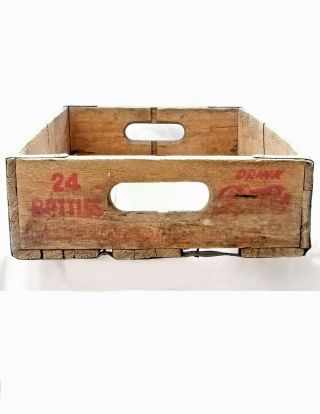 PEPSI Cola Wood Crate Wooden Box Vtg Soda Pop Bottle Carrier 4