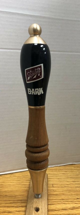 Vintage Schlitz Dark Beer Tap Handle Wood