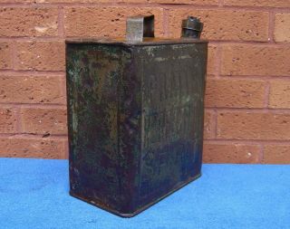 Lovely Vintage Pratts Perfection Spirit 2 Gallon Petrol Oil Fuel Can 1920s
