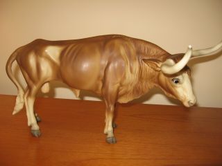 Vintage Breyer Model 75 Texas Longhorn Bull,  Traditional Scale