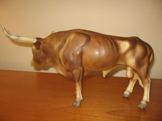 vintage Breyer model 75 Texas Longhorn Bull,  traditional scale 3