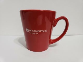 Windows Phone Exclusive Promo Coffee Mug Rare Red Put People First