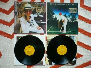 Elton John Greatest Hits Volume 1 & 2 Double Vinyl Uk Djm 1981 1st Press 2lp Set