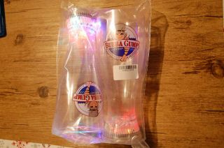 2 Bubba Gump Shrimp Co.  Plastic Light Up Base Beer Cups Restaurant & Market 3
