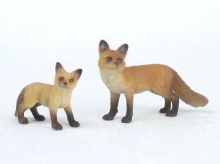 Schleich Female Red Fox & Kit Baby 14648 14649 Retired