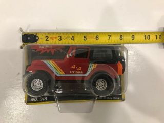 1986 Bright Industrial No.  318 Jeep Cj - 7 Off - Road Renegade Red Toy Vehicle