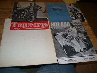 (r) 1964,  1965,  1973 Triumph Motorcycle Sales Books Brochures