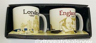 Starbucks London & England 3 Oz Espresso Coffee Mini Mugs Demitasse Cups