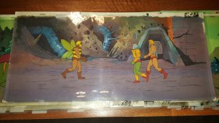 Masters Of The Universe He - Man Buzz Off Panoramic Hand Painted Production Cel