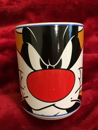 Sylvester The Cat Vintage 1998 Ceramic Coffee Cup Warner Bros.  Looney Tunes
