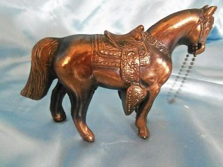 Vintage Metal Copper Horse Figurine Statue Stamped Usa