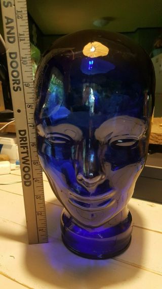 11.  5 " Cobalt Blue Glass Head